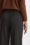 Pantalone palazzo gessato grigio antracite donna ( p - s ) - 6