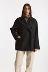 Caban over tessuto spigato antracite donna ( p - s ) - 6