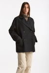 Caban over tessuto spigato antracite donna ( p - s ) - 3