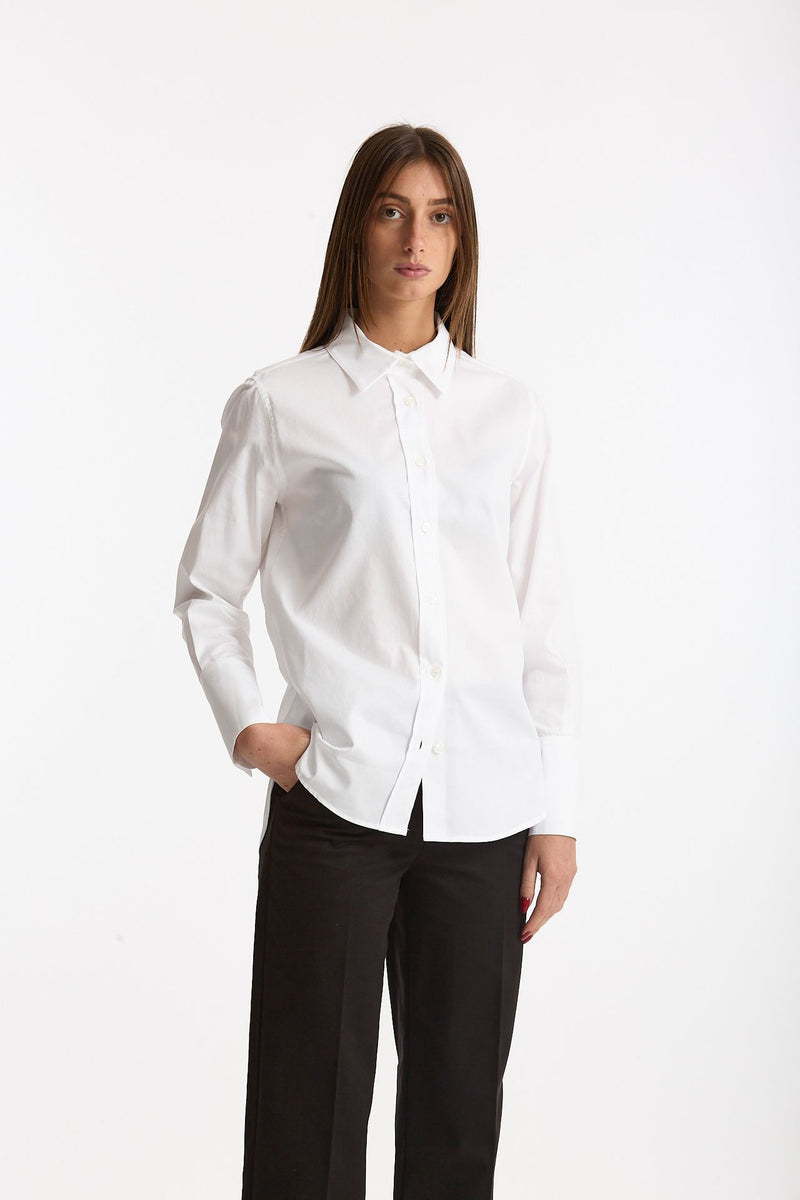 Camicia in cotone operato bianco donna ( p - s ) - 4