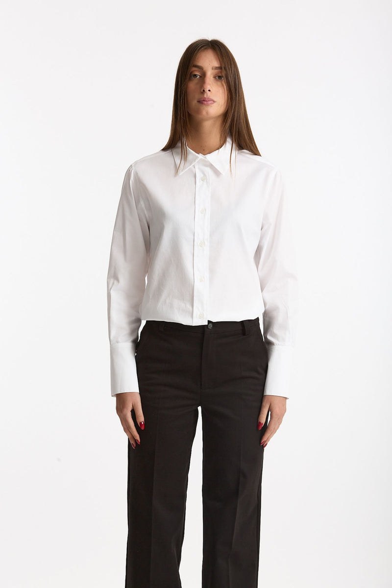 Camicia in cotone operato bianco donna ( p - s ) - 6