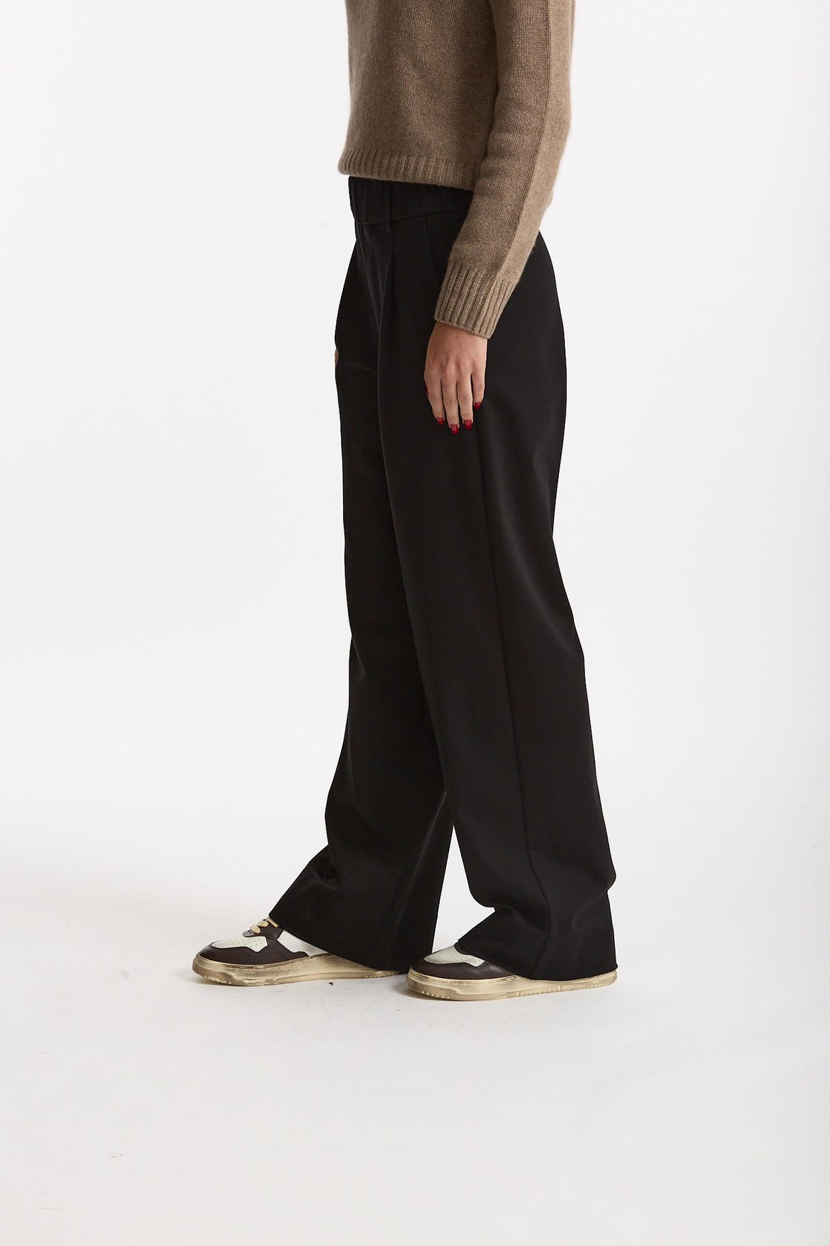 Pantalone fluido nero donna ( p - s ) - 2
