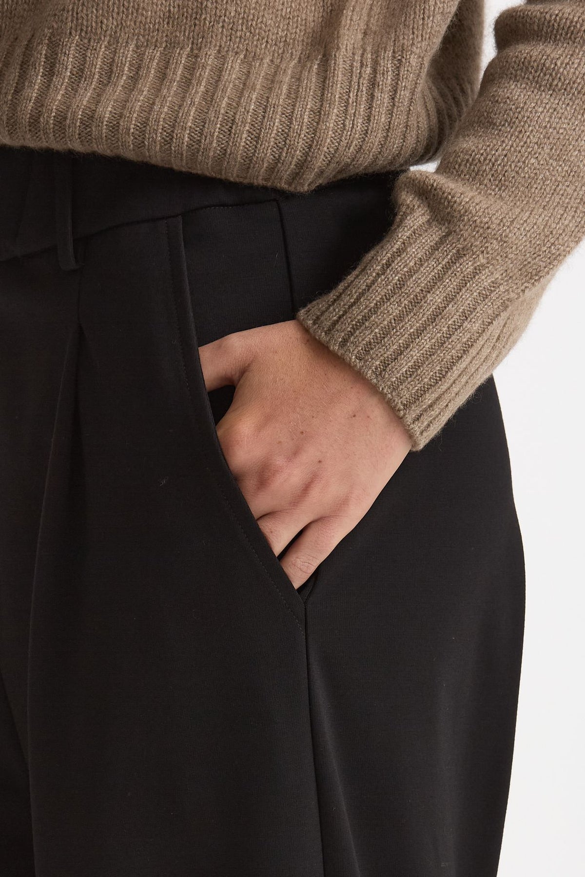 Pantalone fluido nero donna ( p - s ) - 5