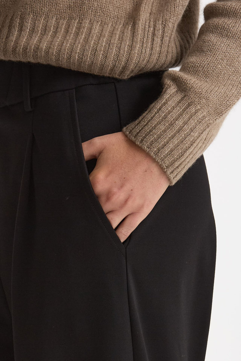 Pantalone fluido nero donna ( p - s ) - 5