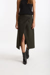 Gonna midi vita alta verde militare donna ( p - s ) - 1