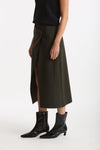 Gonna midi vita alta verde militare donna ( p - s ) - 2