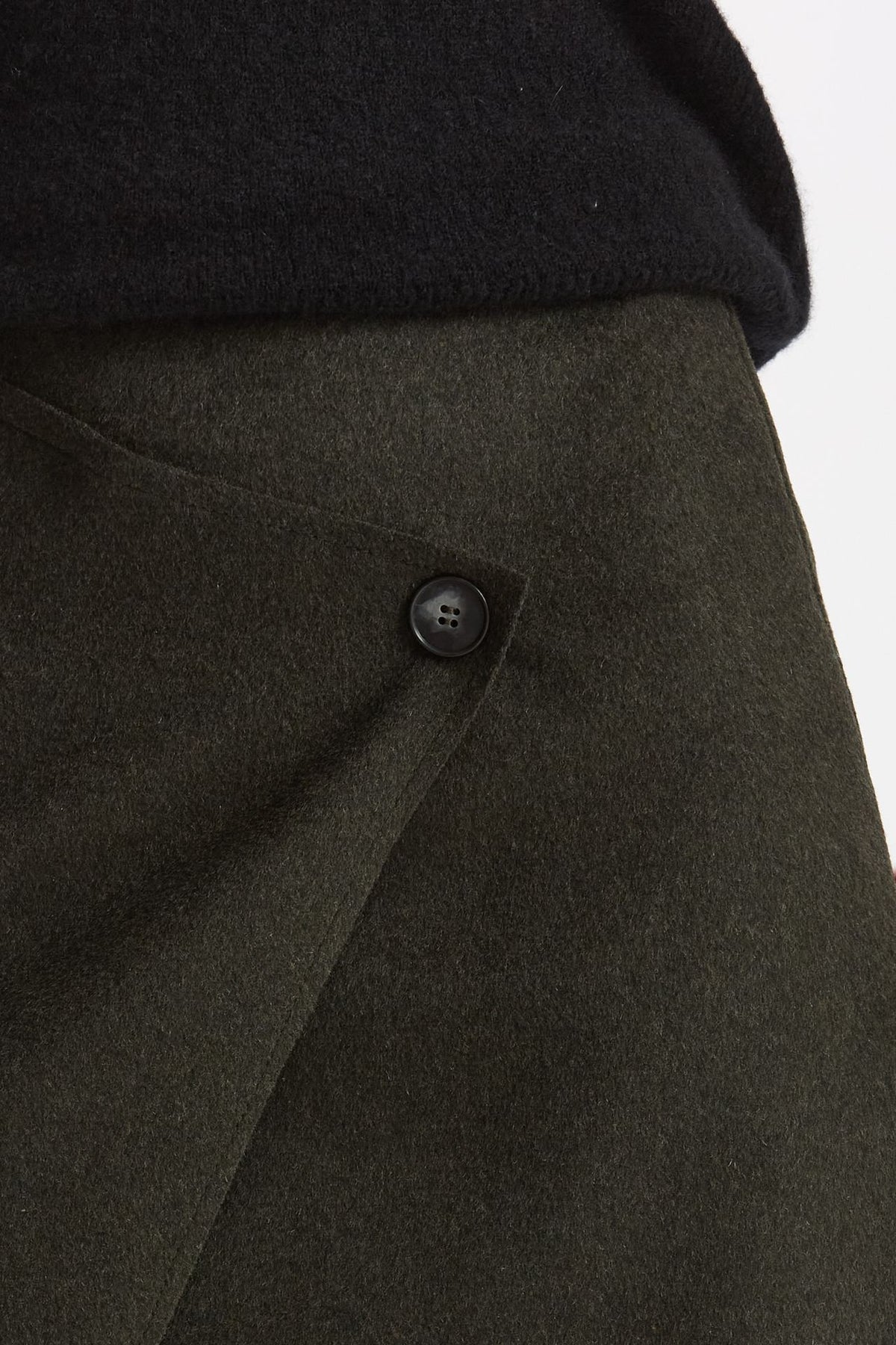 Gonna midi vita alta verde militare donna ( p - s ) - 5