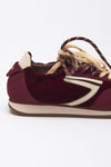 Sneakers 6.02 PANTHER ﻿in velluto e microsuede bordeaux donna Puraai - 6