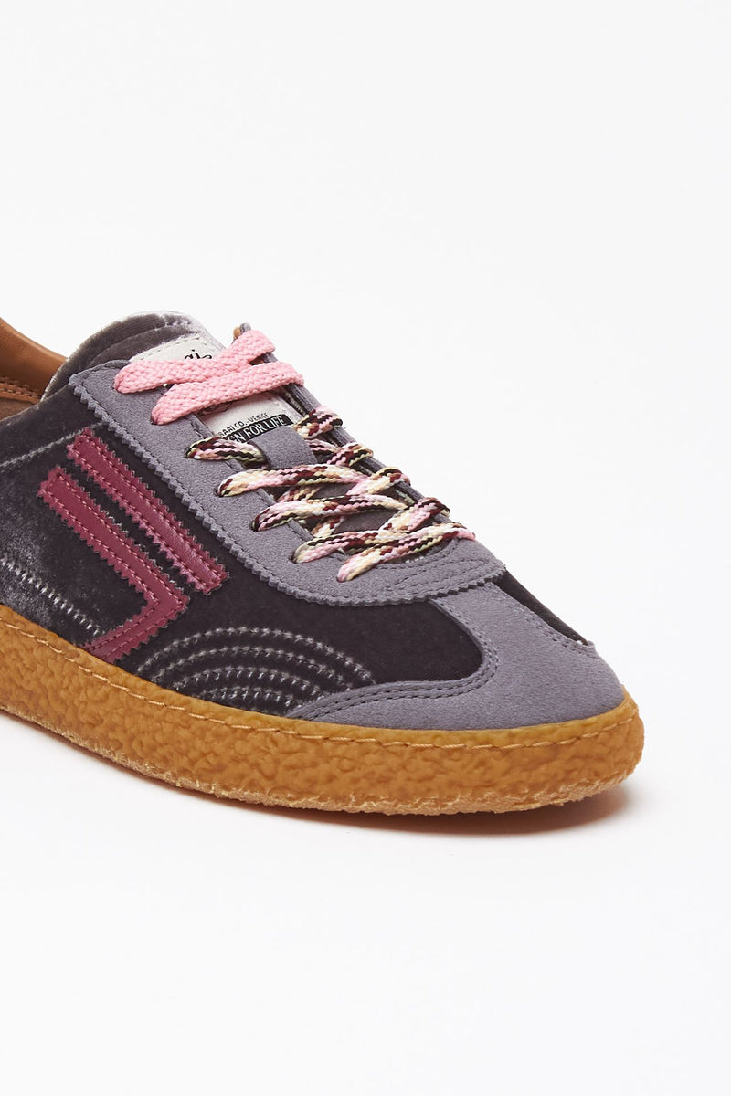 Sneakers 6.01 XS ﻿in velluto e microsuede grigio donna Puraai - 2