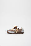 Sneakers 6.02 PANTHER ﻿in velluto e microsuede beige argento donna Puraai - 4