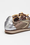 Sneakers 6.02 PANTHER ﻿in velluto e microsuede beige argento donna Puraai - 7