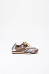 Sneakers 6.02 PANTHER ﻿in velluto e microsuede beige argento donna Puraai - 1