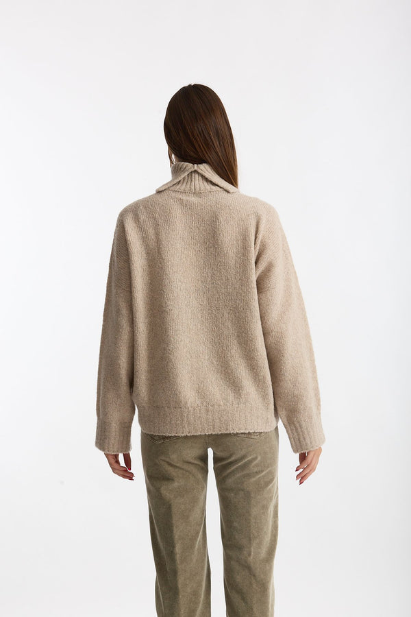 Dolcevita morbida beige donna Scaglione