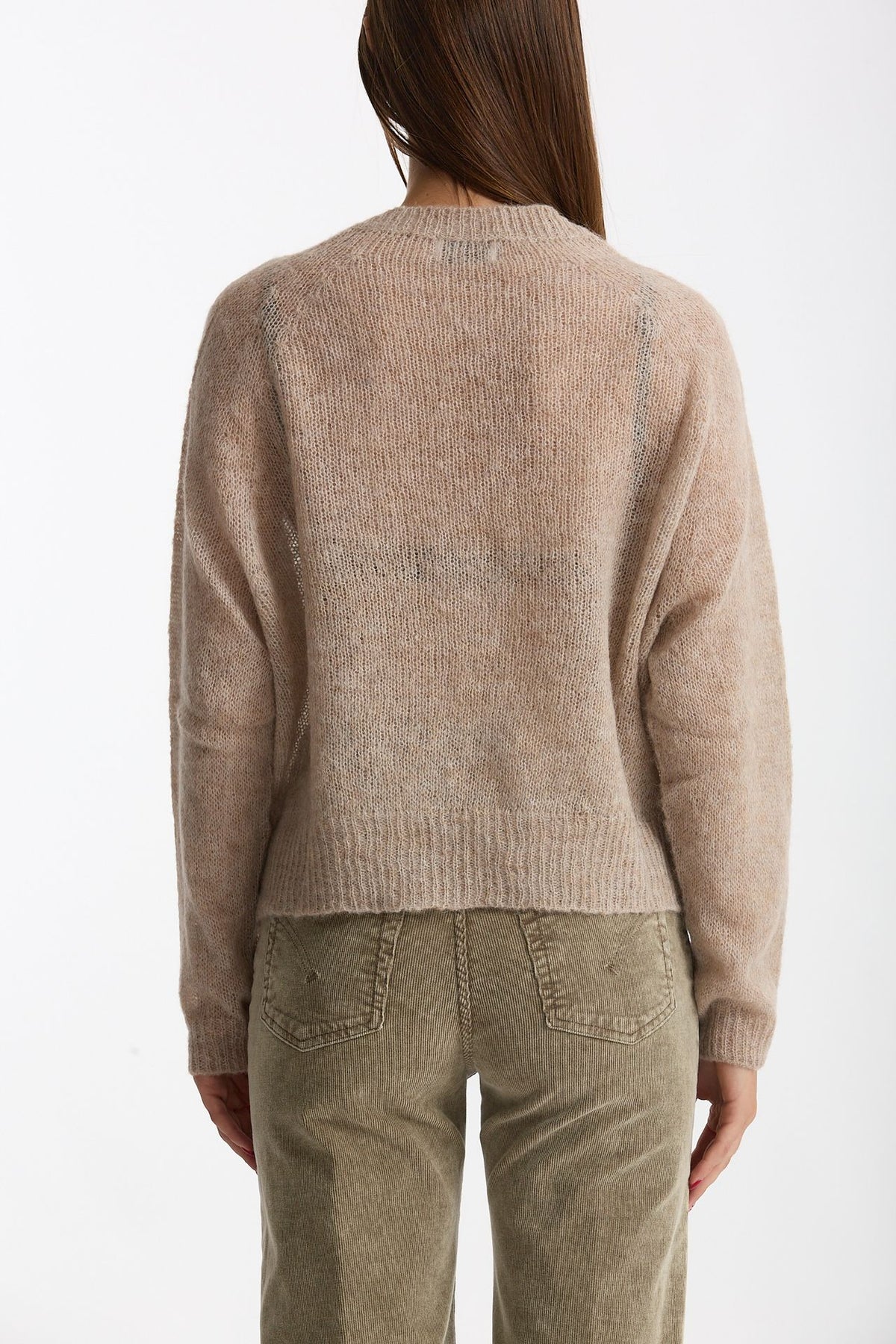 Maglia morbida in alpaca beige donna Scaglione - 2