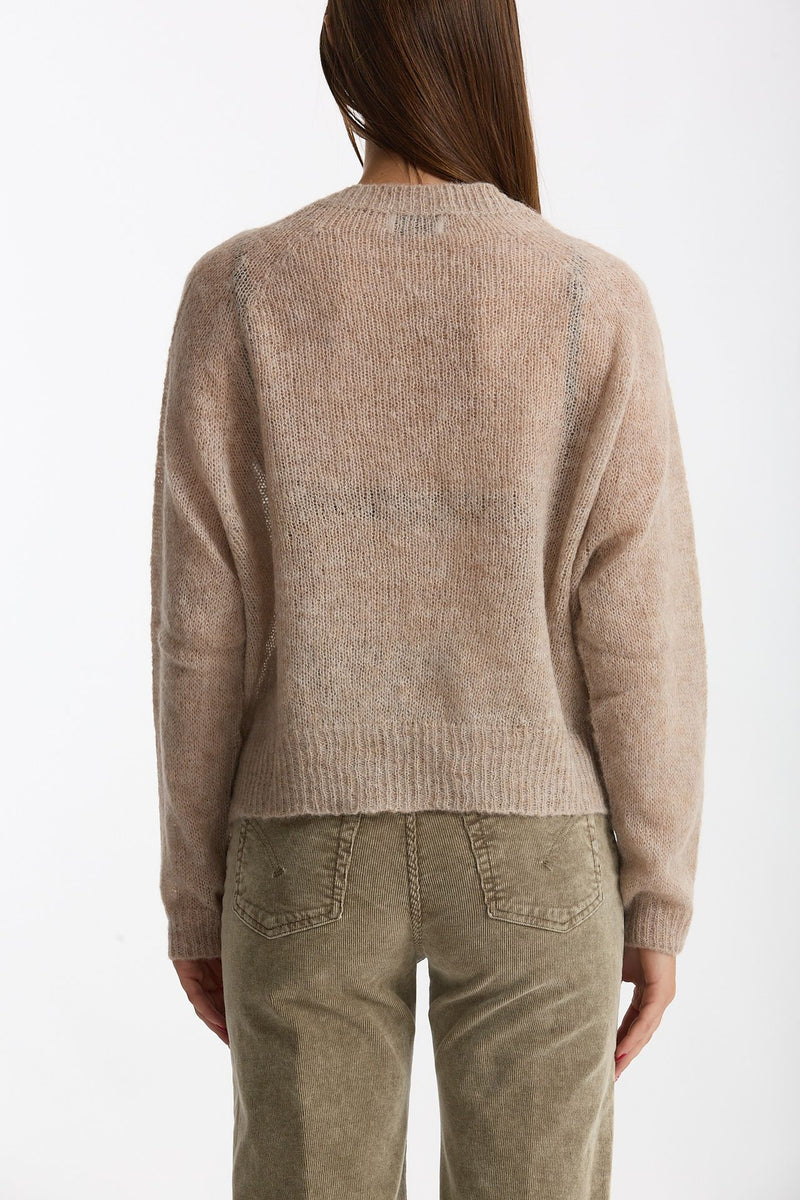 Maglia morbida in alpaca beige donna Scaglione - 2