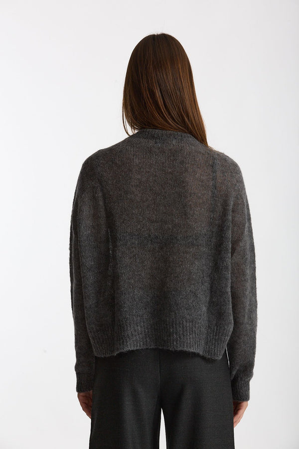 Maglia morbida in alpaca antracite donna Scaglione