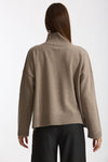 Maglia over dolcevita beige donna Scaglione - 3