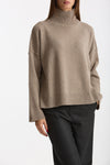 Maglia over dolcevita beige donna Scaglione - 4
