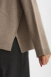 Maglia over dolcevita beige donna Scaglione - 6
