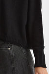 Maglia girocollo in cashmere nero donna Scaglione - 6