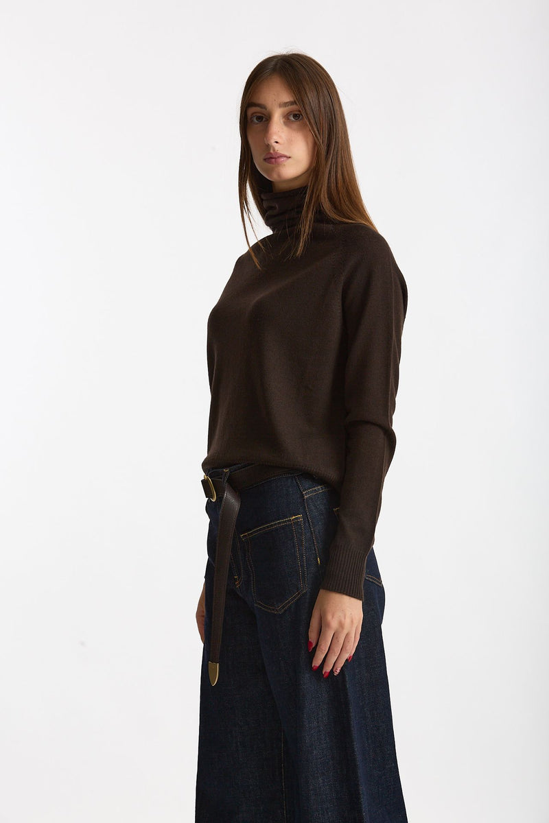 Dolcevita in lana rasata testa moro donna Scaglione - 1