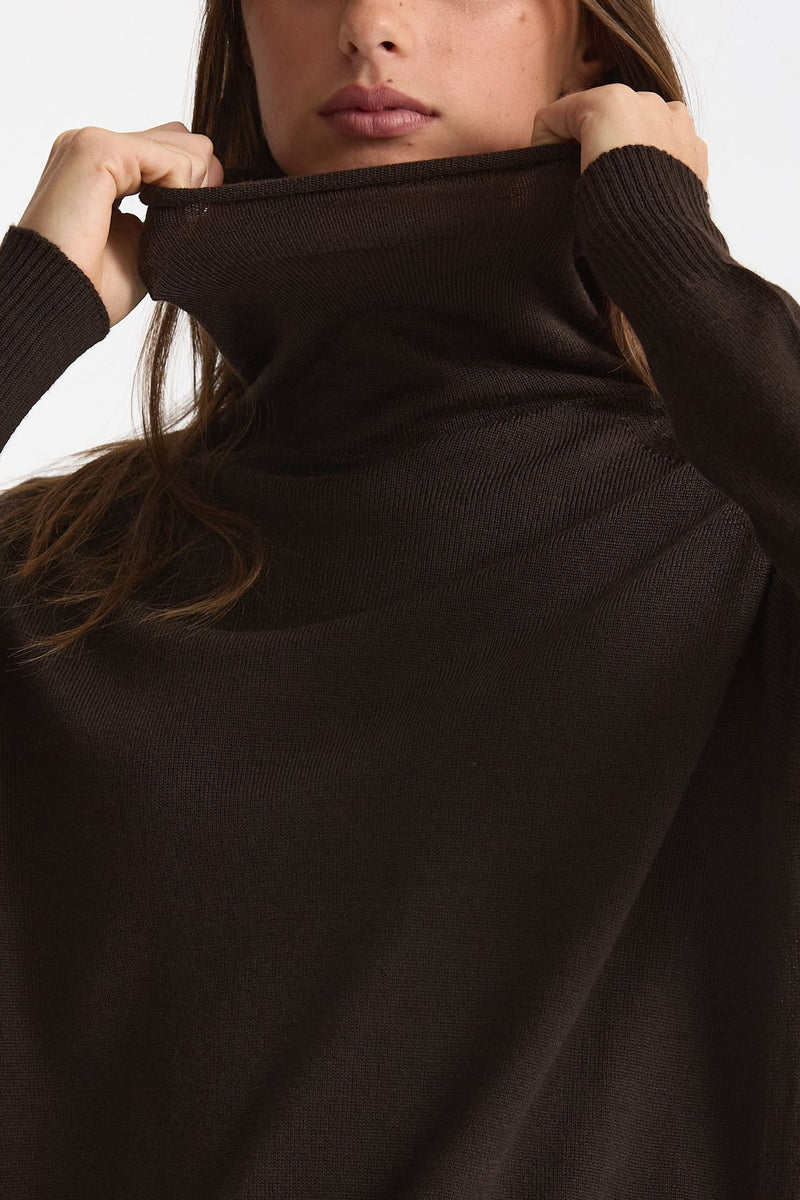 Dolcevita in lana rasata testa moro donna Scaglione - 5