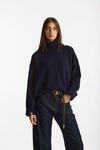 Dolcevita morbida blu donna Scaglione - 1