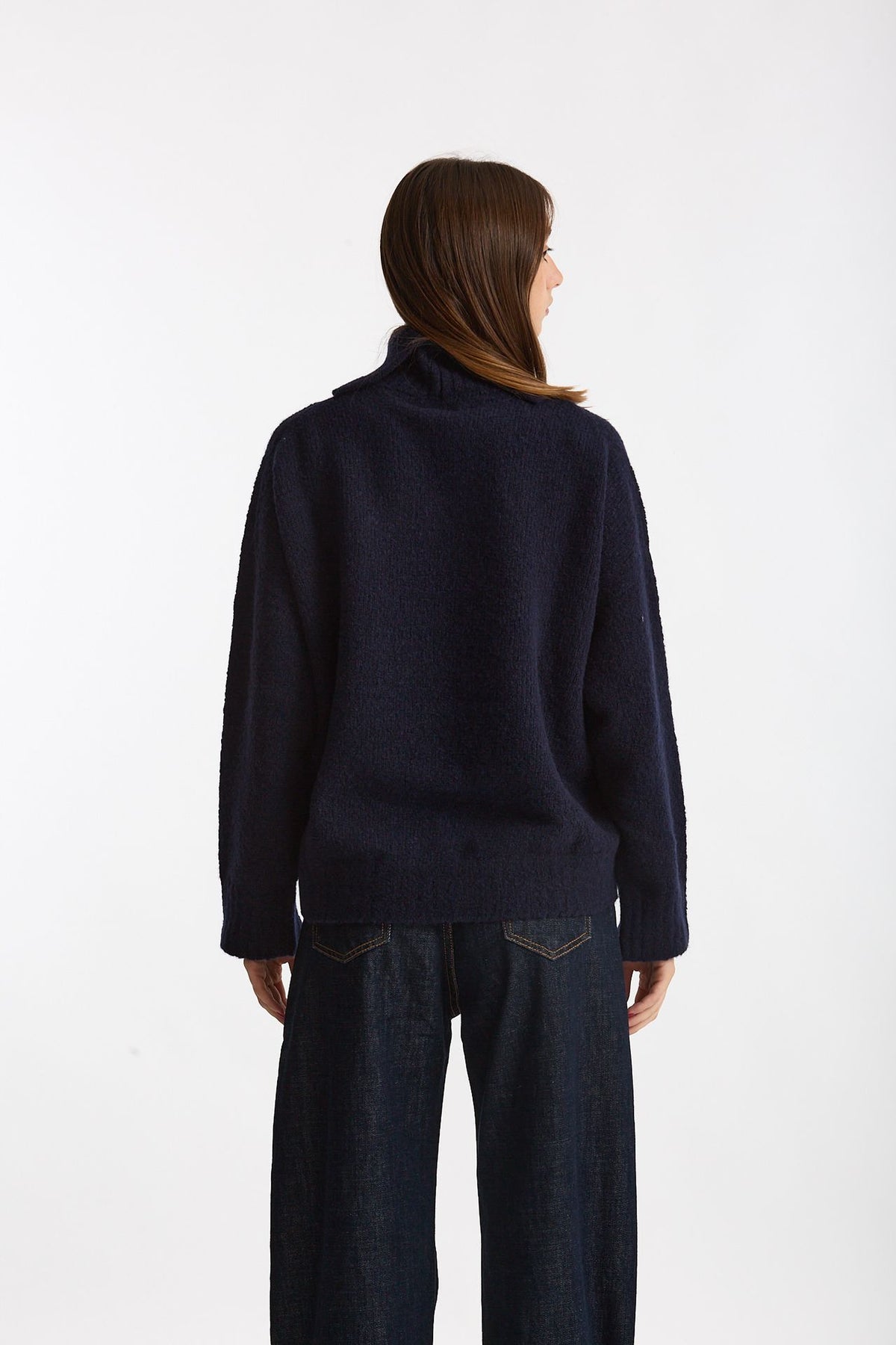 Dolcevita morbida blu donna Scaglione - 3