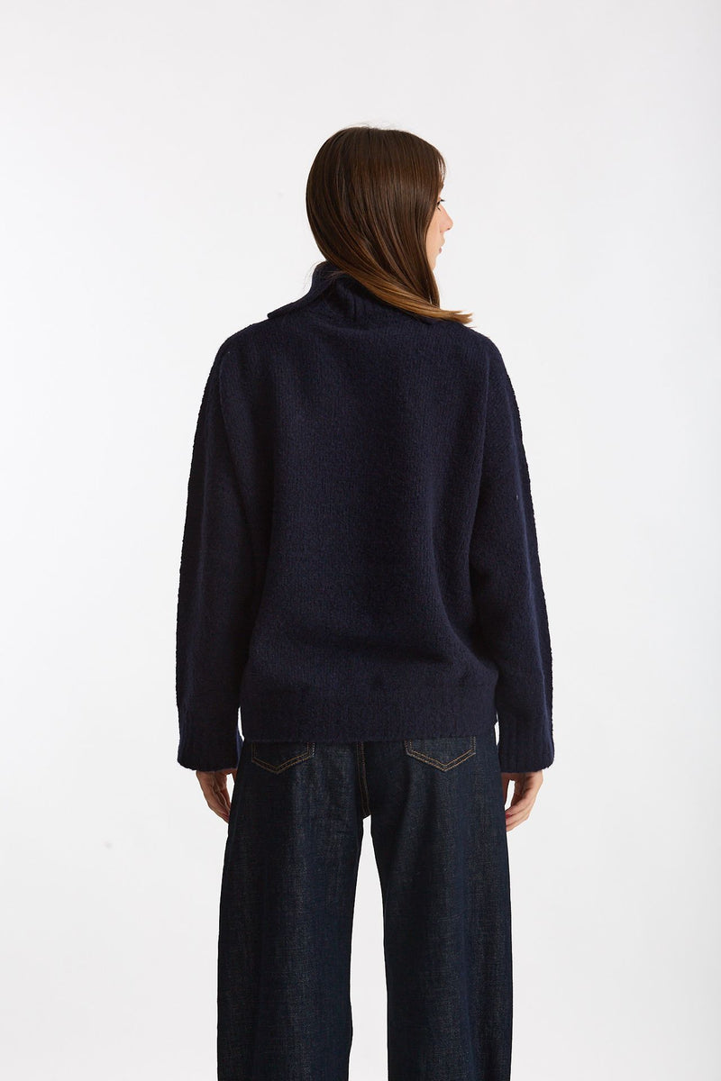 Dolcevita morbida blu donna Scaglione - 3