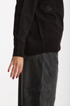 Maglia scollo a V applicazioni nero donna Ermanno firenze - 6