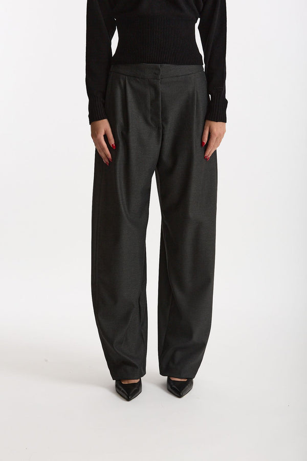 Pantalone morbido antracite donna Ermanno firenze