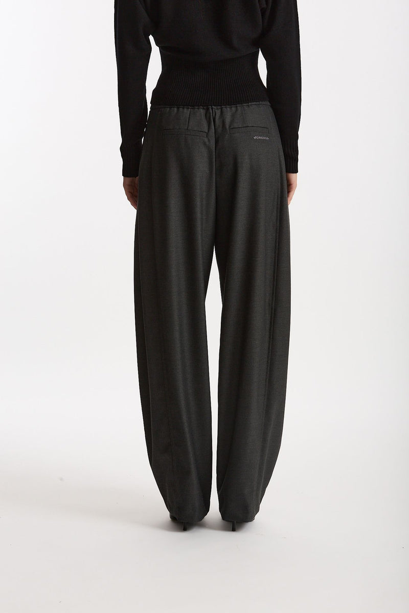 Pantalone morbido antracite donna Ermanno firenze - 3