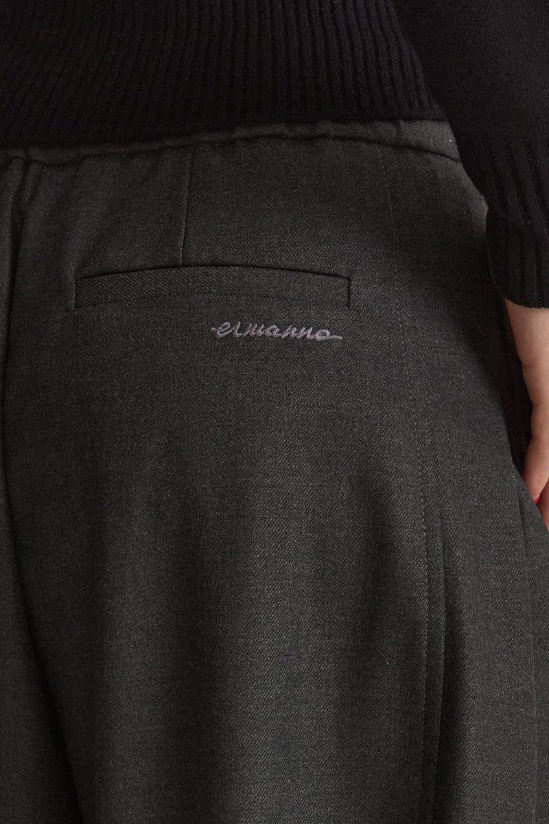 Pantalone morbido antracite donna Ermanno firenze - 4