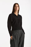 Maglia polo slim nero donna Ermanno firenze - 1