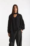Camicia fluida nero donna Ermanno firenze - 1