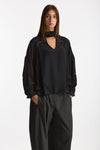 Camicia fluida nero donna Ermanno firenze - 4