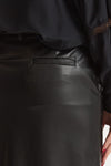 Gonna midi in eco-pelle nero donna Ermanno firenze - 5