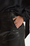 Gonna midi in eco-pelle nero donna Ermanno firenze - 7
