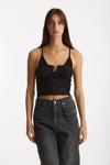 Top bustino con dettagli in pizzo nero donna Ermanno firenze - 2