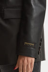 Giacca doppiopetto in ecopelle nero donna Ermanno firenze - 8