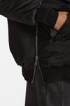 Bomber imbottito in raso con ricami gioiello nero donna Ermanno firenze - 4