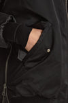 Bomber imbottito in raso con ricami gioiello nero donna Ermanno firenze - 5