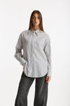 Camicia rigata bianca e nera donna Ermanno firenze - 1