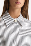 Camicia rigata bianca e nera donna Ermanno firenze - 4