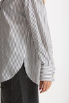 Camicia rigata bianca e nera donna Ermanno firenze - 5