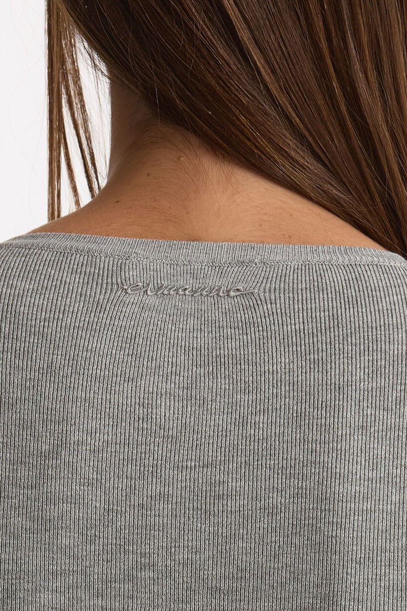 Maglia body girocollo grigio donna Ermanno firenze - 3