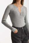 Maglia body girocollo grigio donna Ermanno firenze - 5