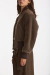 Bomber over crop marrone fango donna Seafarer - 2