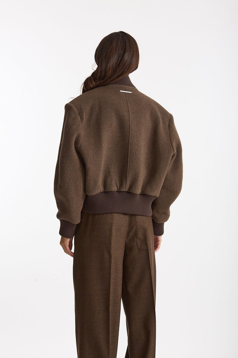 Bomber over crop marrone fango donna Seafarer - 3