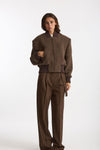 Bomber over crop marrone fango donna Seafarer - 6